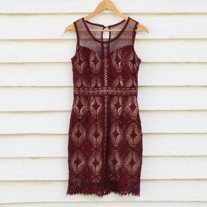 Fancy burgundy/maroon embroidered dress
